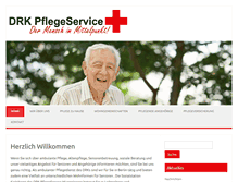 Tablet Screenshot of drk-pflegeservice.de